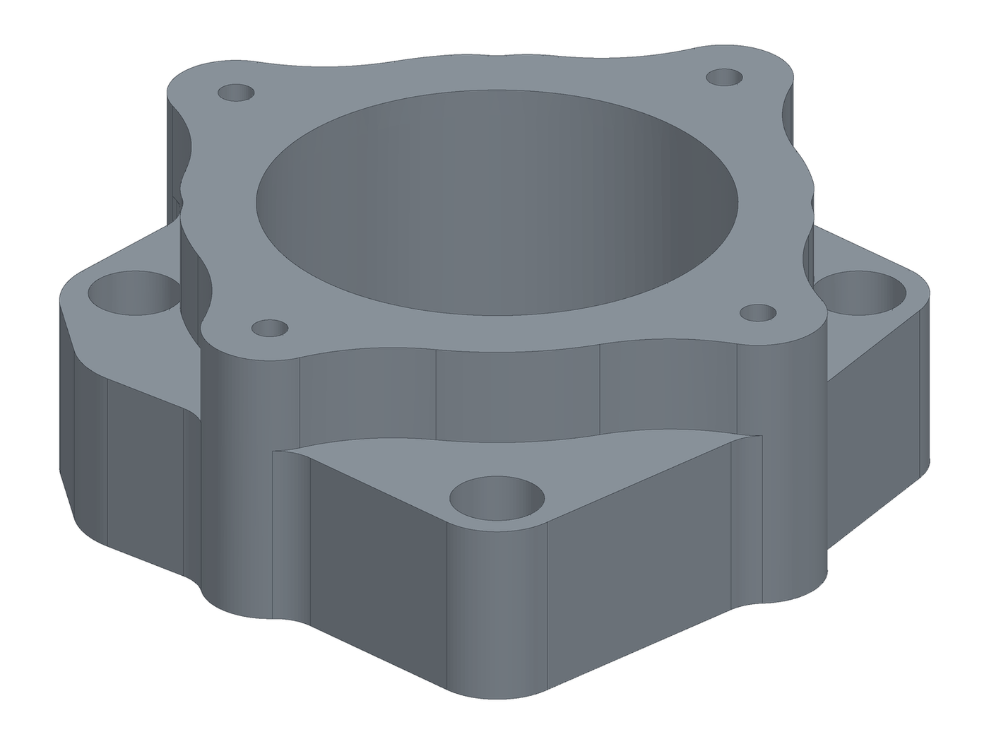 SL0010 MR2 intake to 1G-FE throttle body adapter, render